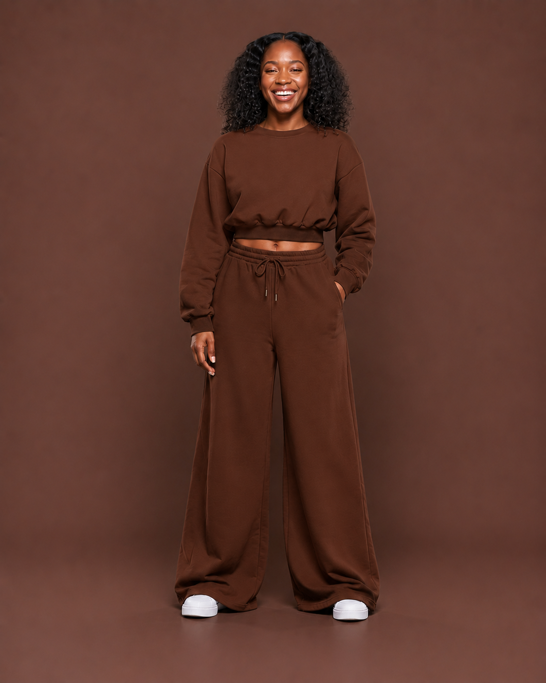 Luxe Leisure Pant Set in Mocha